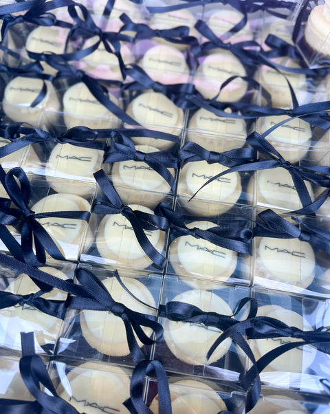 Mini cheesecake met logo
