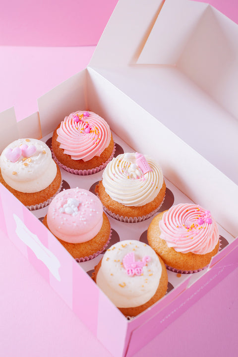 baby cupcakes in roze kleuren. The Cake Room Breda